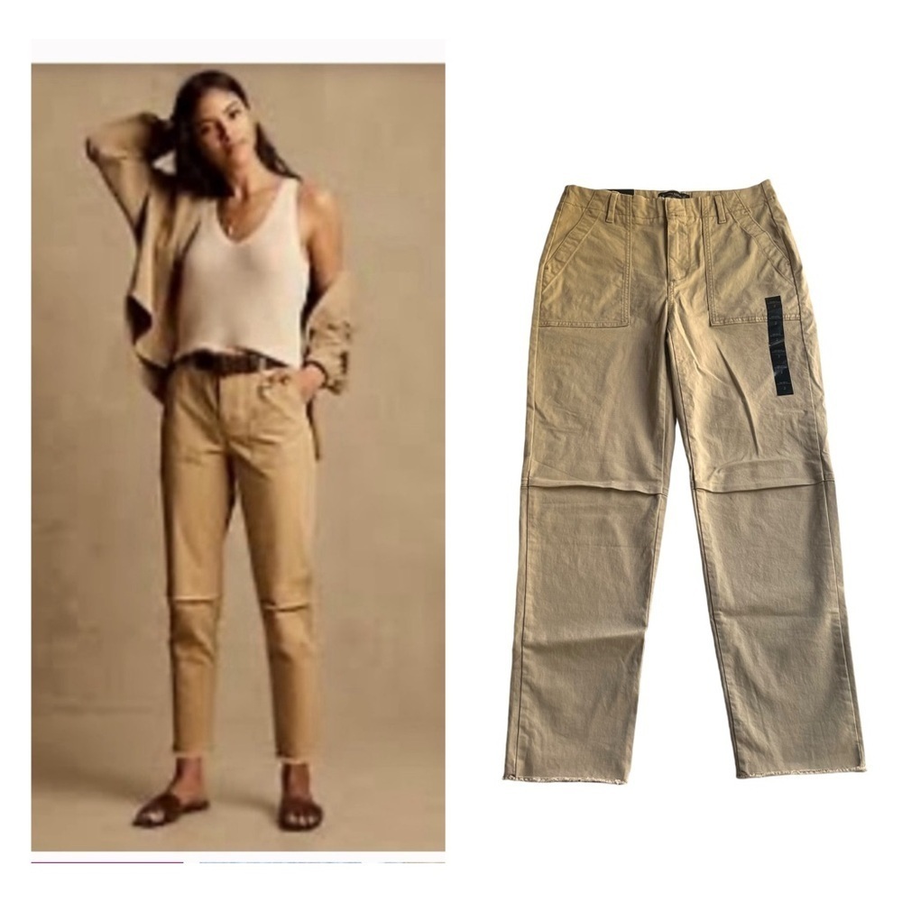 Banana Republic Chino Girlfriend Authentic Ankle Pant Tan Brown Size 2 NWT